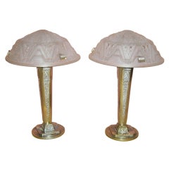 Pair of Art Deco Luminaire by Mouynet