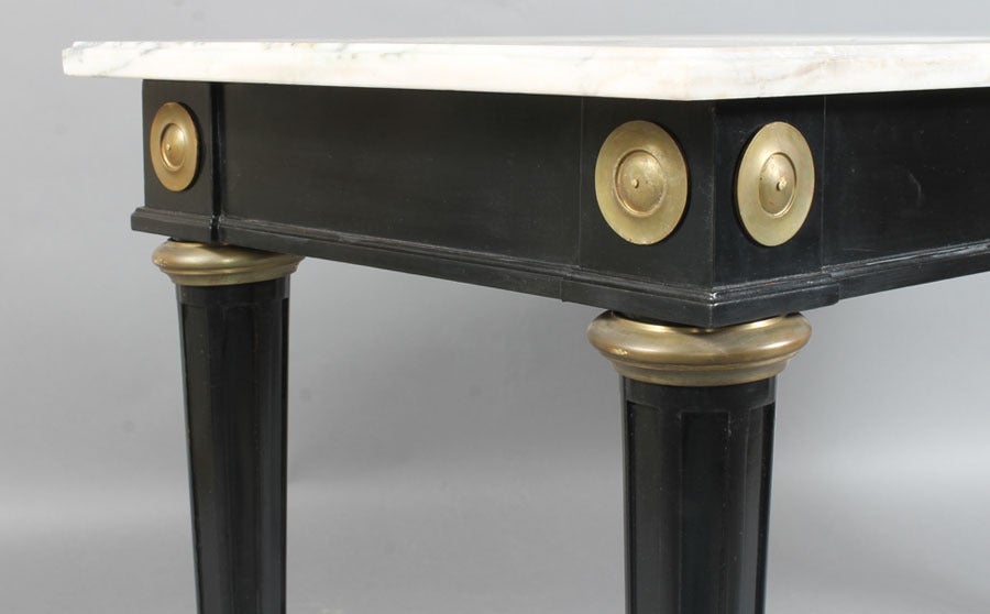 House of Jansen Ebonized Sofa Table For Sale 1