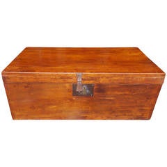 English Lime Wood Military Campaign Chest, Circa 1810 12