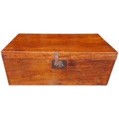 English Lime Wood Military Campaign Chest, Circa 1810