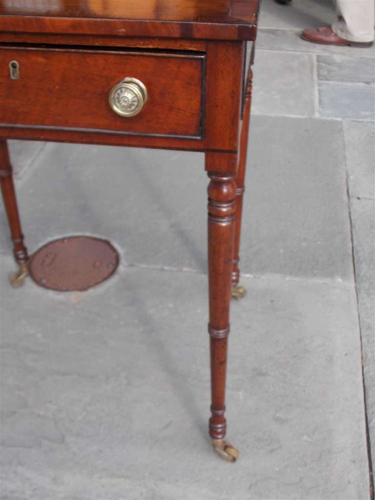 English Regency Mahogany and Tulip Wood Work Table with Desk. Circa 1800 3