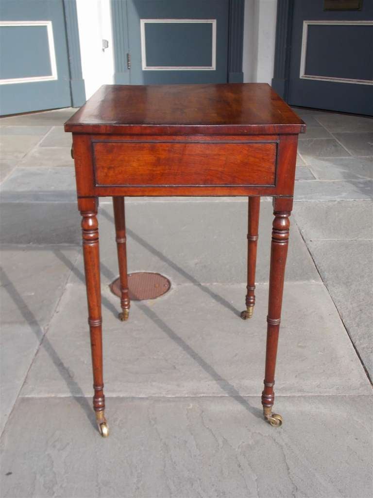 English Regency Mahogany and Tulip Wood Work Table with Desk. Circa 1800 4