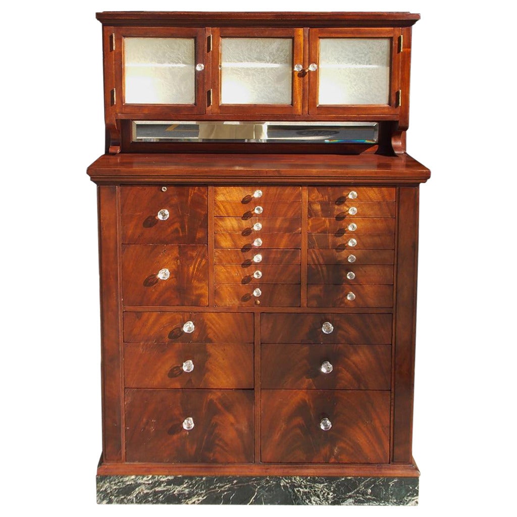 American Mahogany Dental Cabinet.  Circa 1890