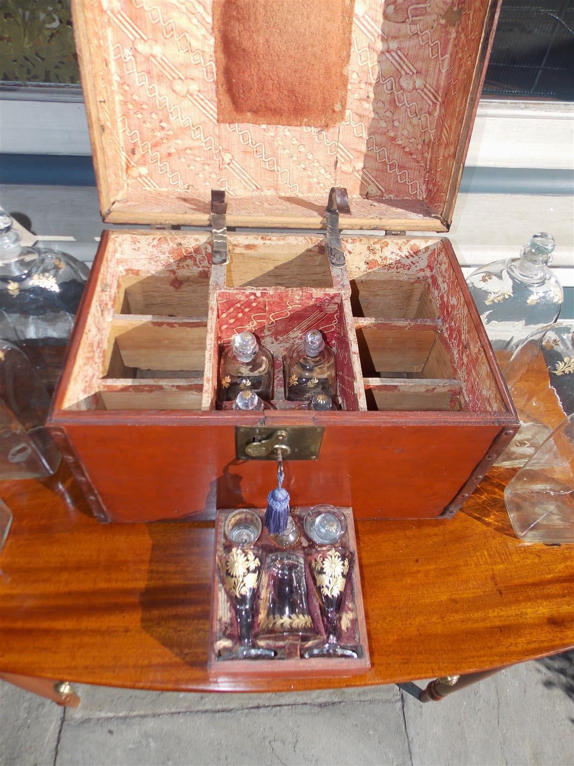 American Pine Liquor Traveling Case, Circa 1810 3