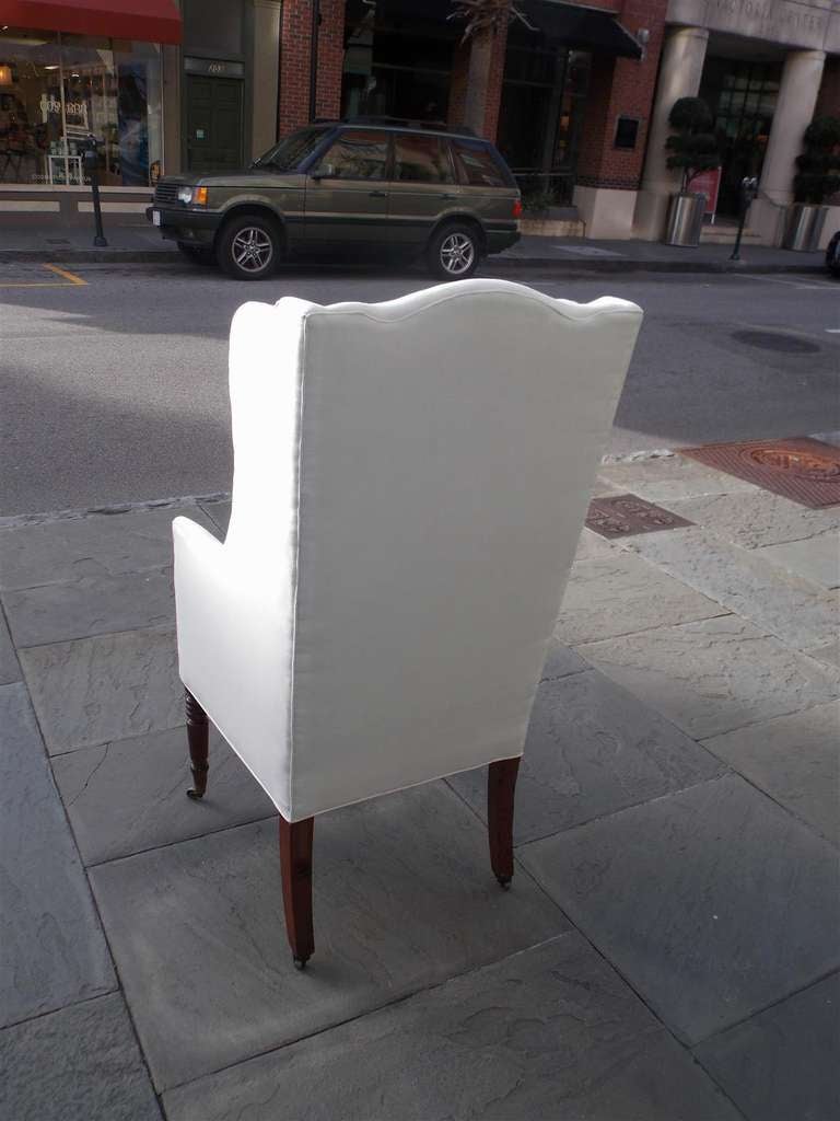 American Mahogany Sheraton Upholstered Coachman's Chair, Circa 1810 3