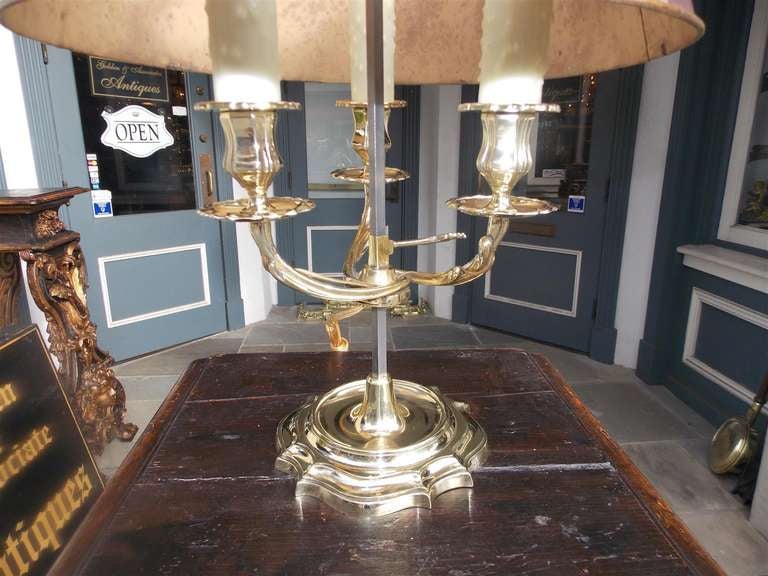 French Brass Bouillote Lamp. Circa 1810 For Sale 1