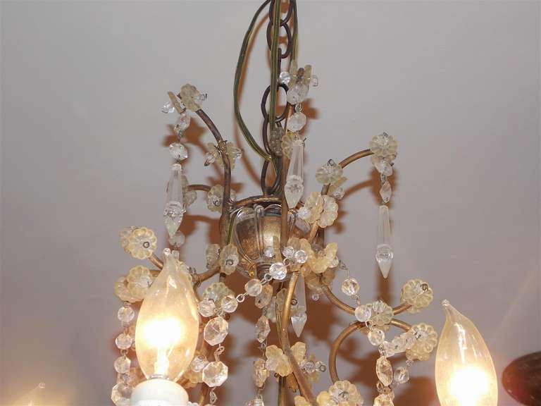 19th Century French Gilt Bronze and Crystal Chandelier.  Circa 1840 For Sale