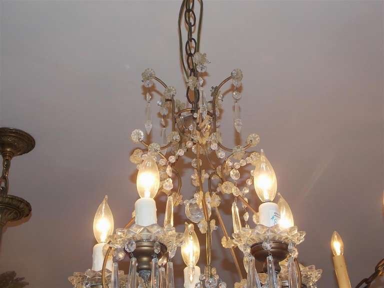 French Gilt Bronze and Crystal Chandelier.  Circa 1840 For Sale 1