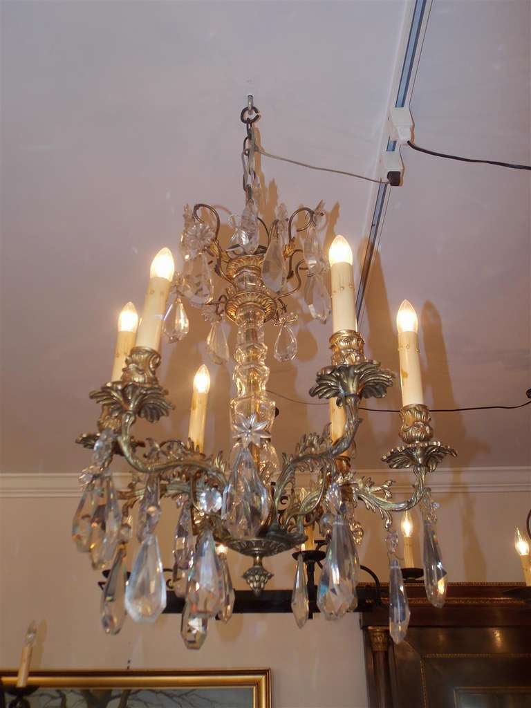19th Century French Gilt Bronze and Crystal Chandelier. Circa 1820 For Sale