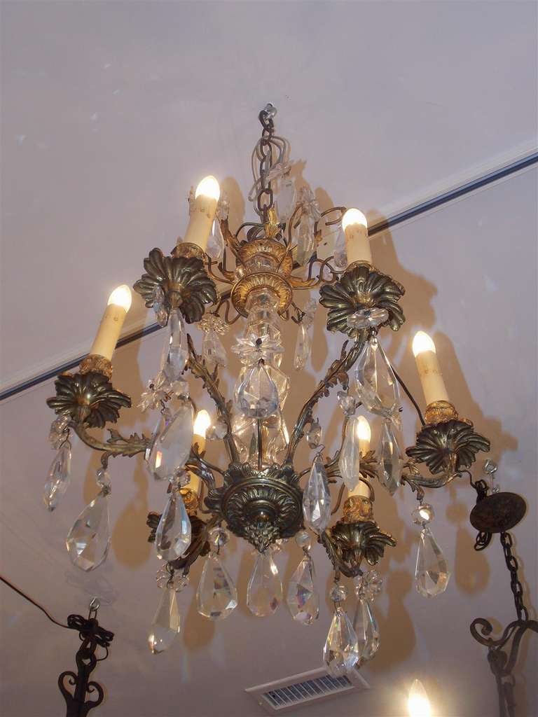 French Gilt Bronze and Crystal Chandelier. Circa 1820 For Sale 4