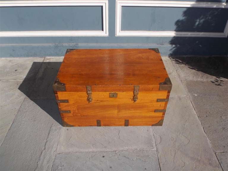 English Camphor Wood Campaign Chest. Circa 1820 In Excellent Condition In Hollywood, SC