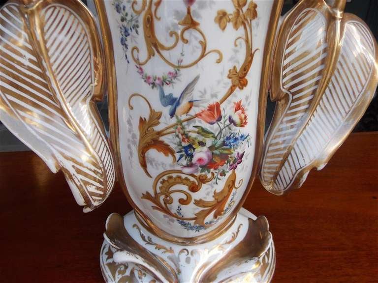 19th Century Pair of Old Paris Vases. Circa 1840