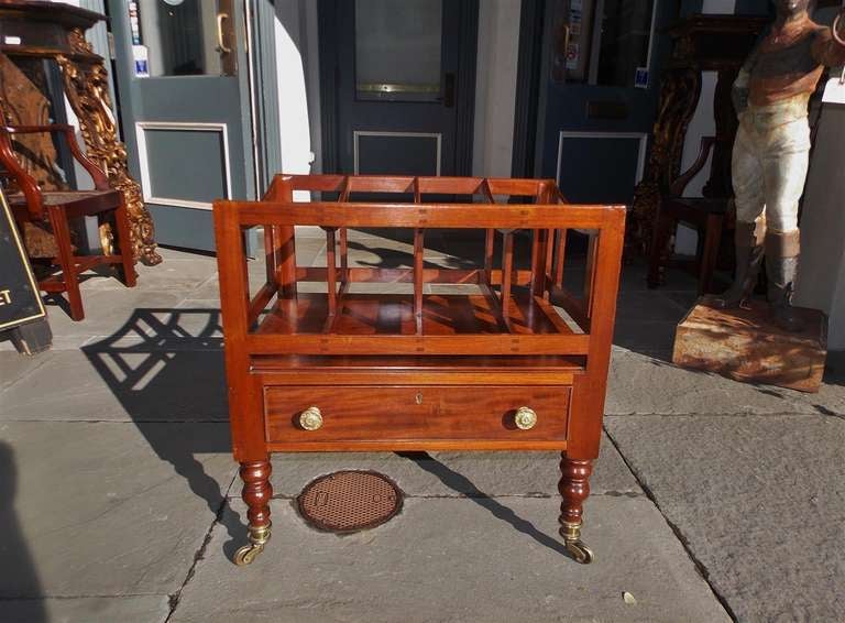 British A Rare Large English Regency Mahogany Canterbury. Circa 1810 For Sale