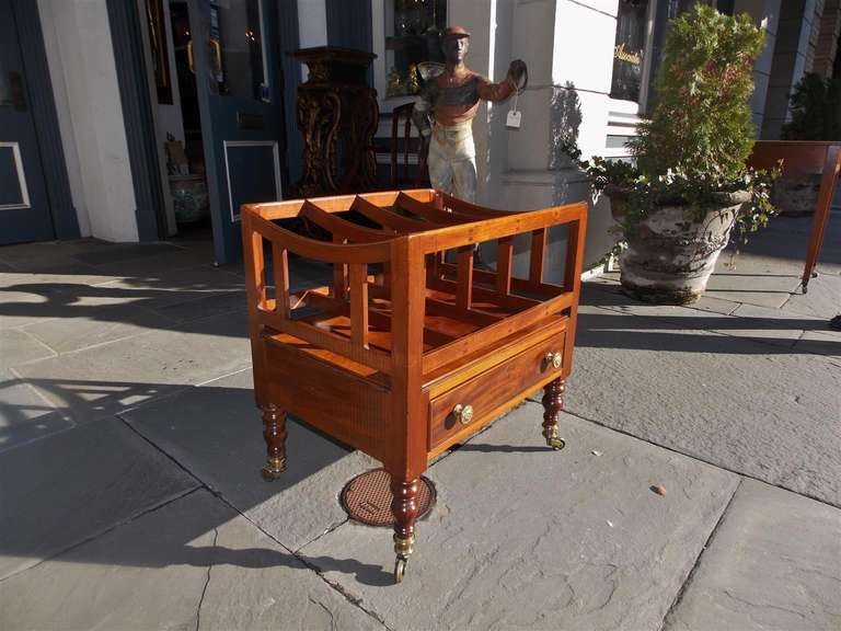 A Rare Large English Regency Mahogany Canterbury. Circa 1810 In Excellent Condition For Sale In Hollywood, SC