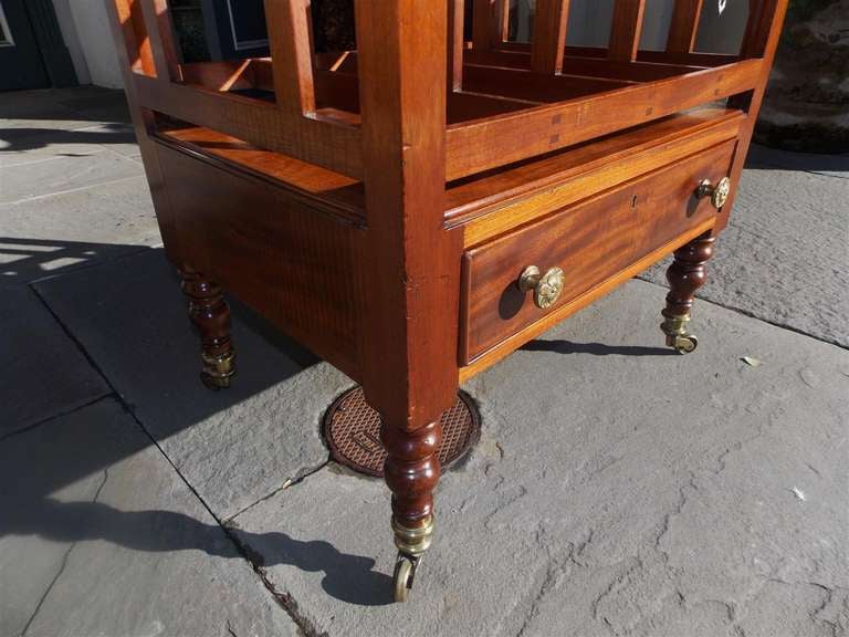 A Rare Large English Regency Mahogany Canterbury. Circa 1810 For Sale 2