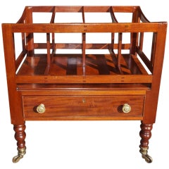 A Rare Large English Regency Mahogany Canterbury. Circa 1810