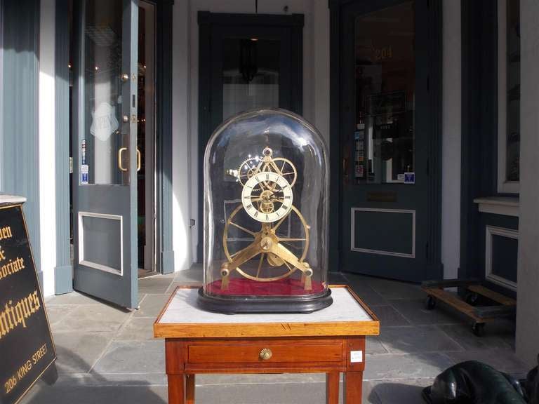 reproduction great wheel skeleton clock