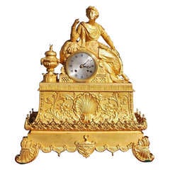 French Gilt Bronze Ornate Mantel Clock. Circa 1830