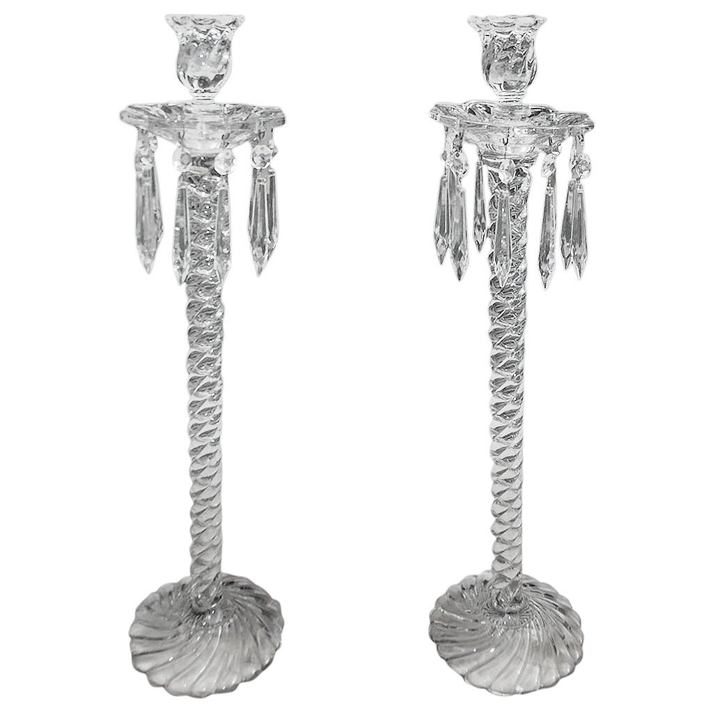 Pair of American Fostoria Crystal Candlesticks. Early 20th Century at  1stDibs | fostoria candle holders, fostoria candelabra, fostoria  candlesticks