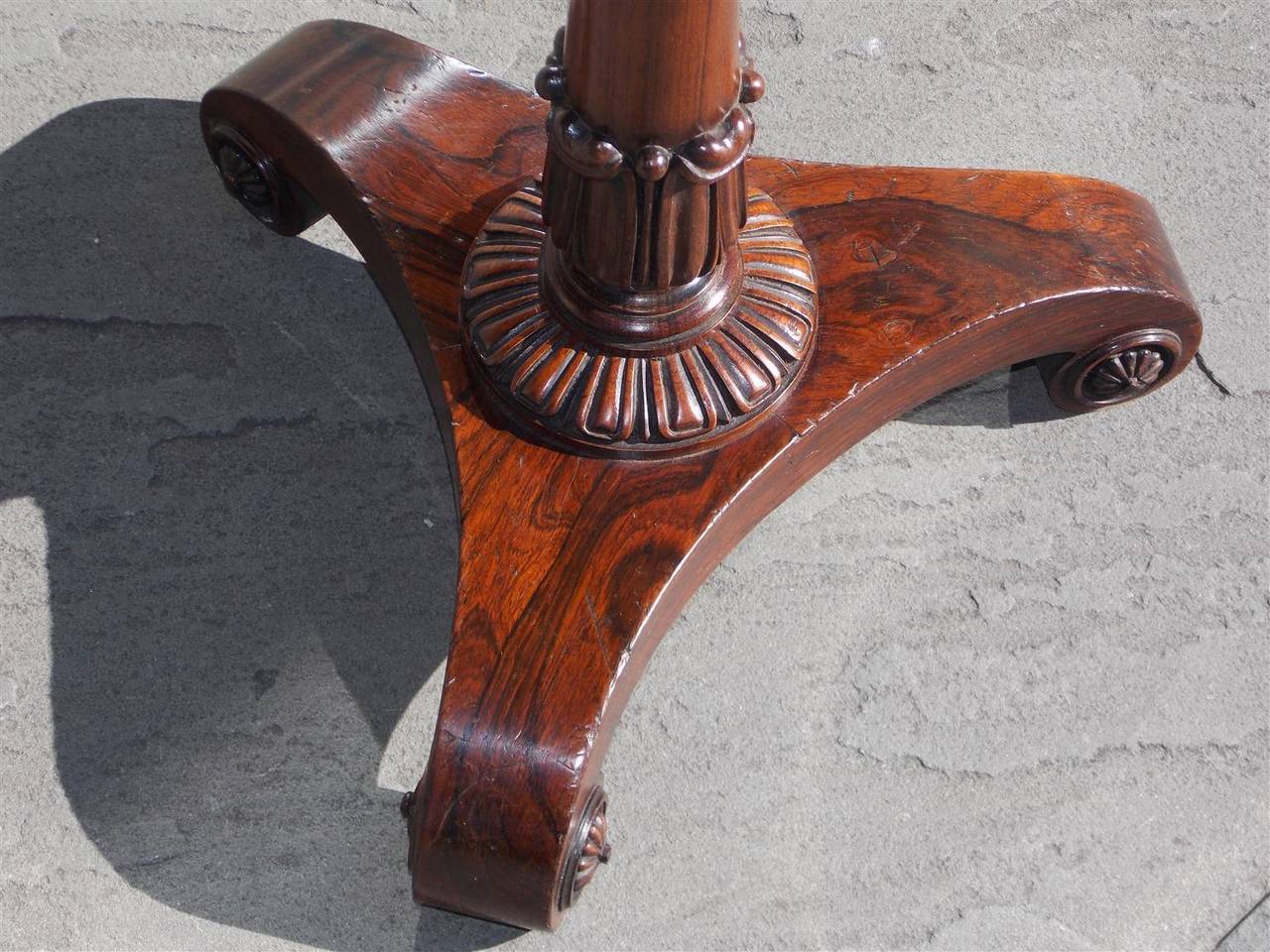 English Regency Kings Wood Pedestal Side Table, Circa 1810 For Sale 4