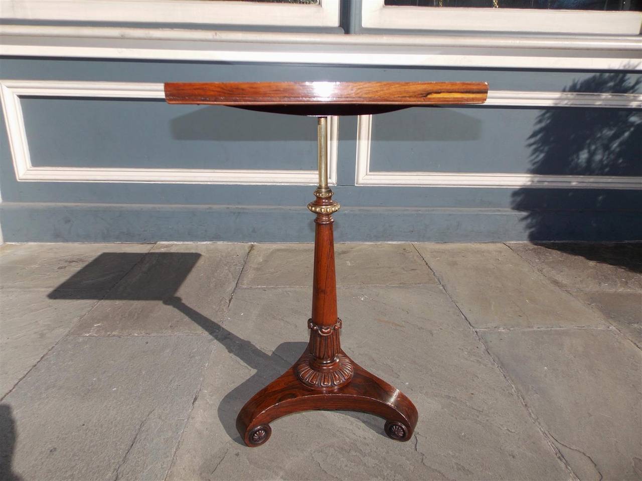 Early 19th Century English Regency Kings Wood Pedestal Side Table, Circa 1810 For Sale