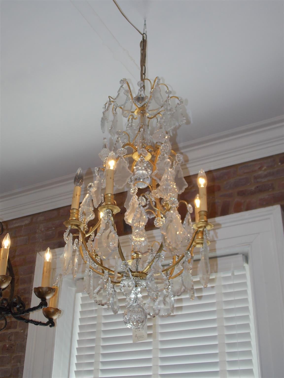 French Bronze and Crystal Sphere Chandelier. Circa 1840 For Sale at 1stdibs