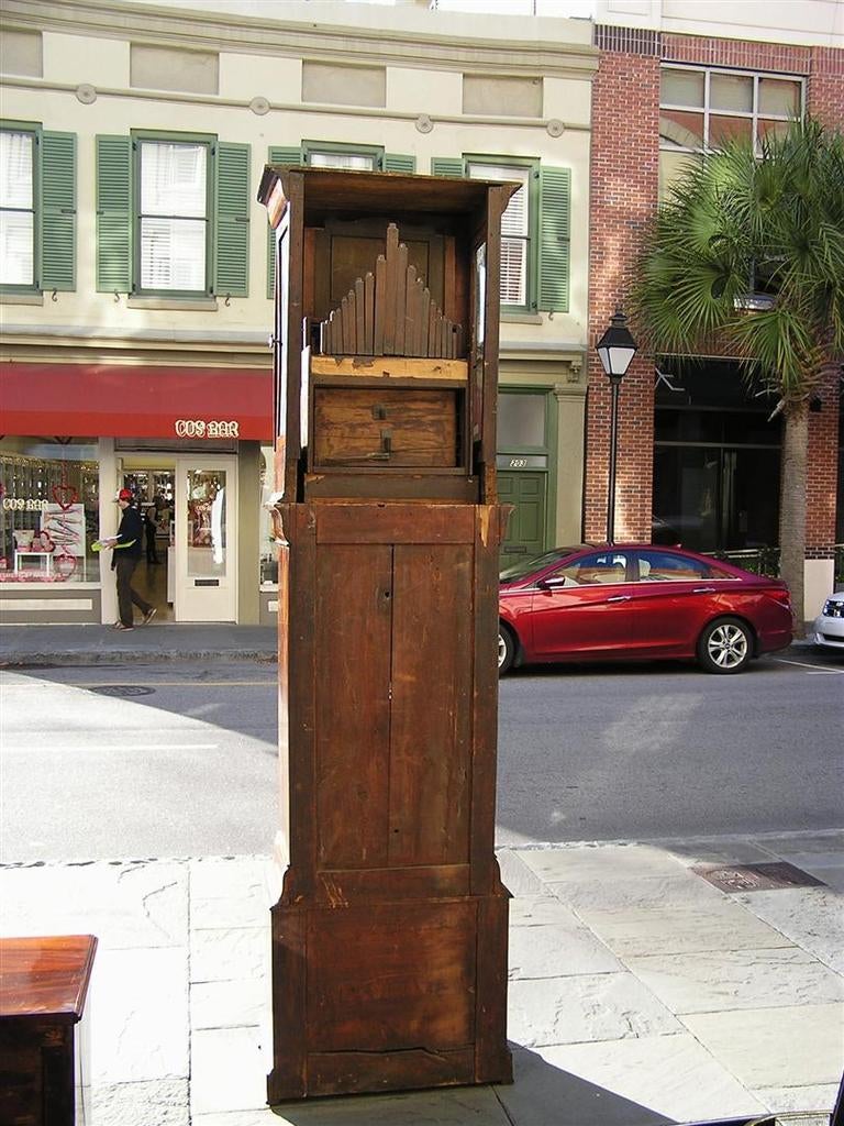 German Mahogany Tall Case Flute Clock For Sale 5