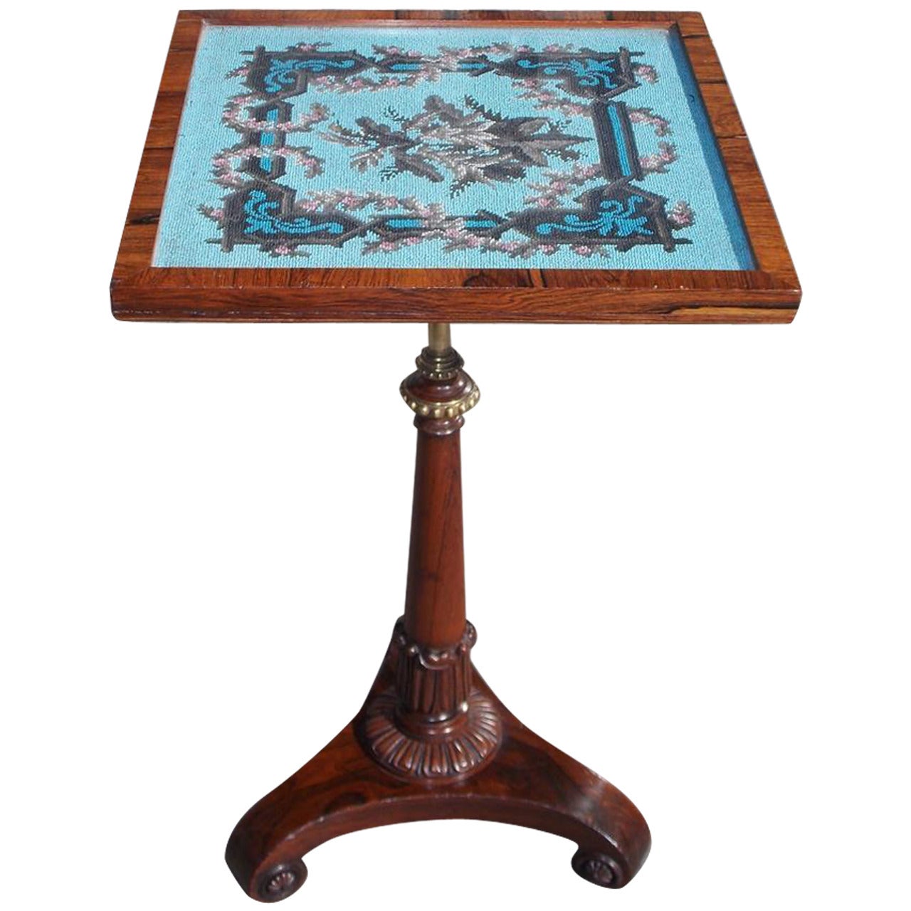 English Regency Kings Wood Pedestal Side Table, Circa 1810 For Sale