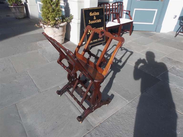 American Walnut Portfolio Stand. Circa 1850 For Sale 1