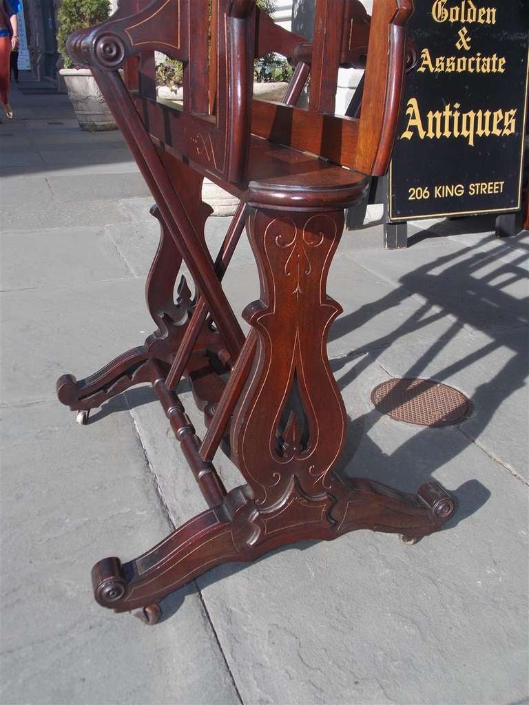 Portafoglio in noce americano. Circa 1850 in vendita 2