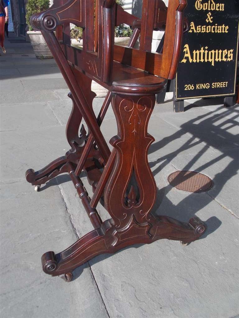 American Walnut Portfolio Stand. Circa 1850 For Sale 2