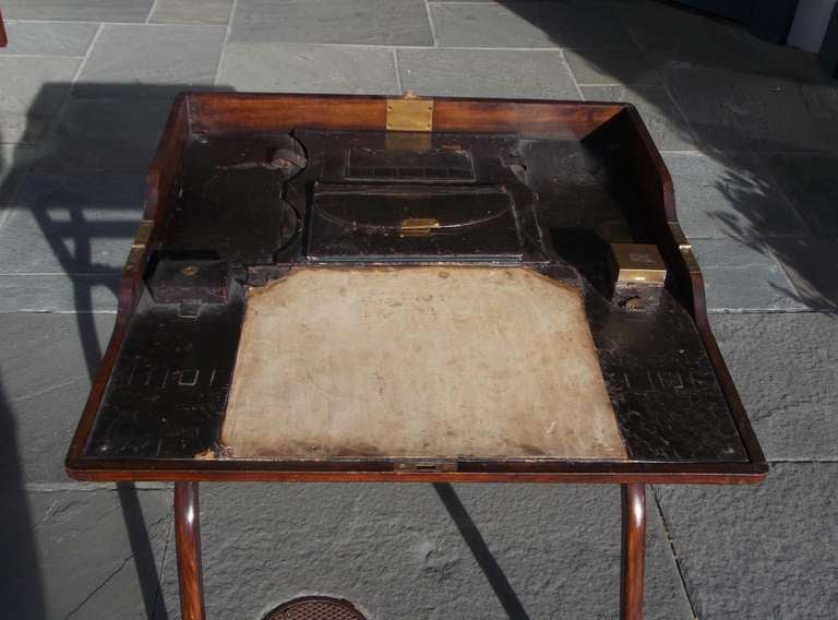 English Mahogany Campaign Desk. Circa 1790 For Sale 3