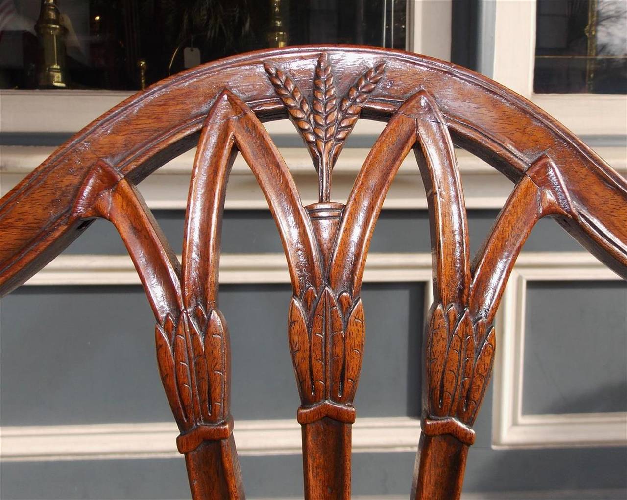 American Classical Pair of Charleston Classical Shield Back Mahogany  Side Chairs, Circa 1790