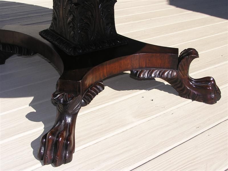 American Mahogany Oval Library Table. Circa 1820 For Sale 1