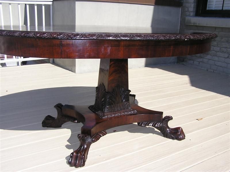 American Mahogany Oval Library Table. Circa 1820 For Sale 3