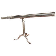 English Brass Telescope on Tripod Stand signed Dollond, London Circa 1890 8