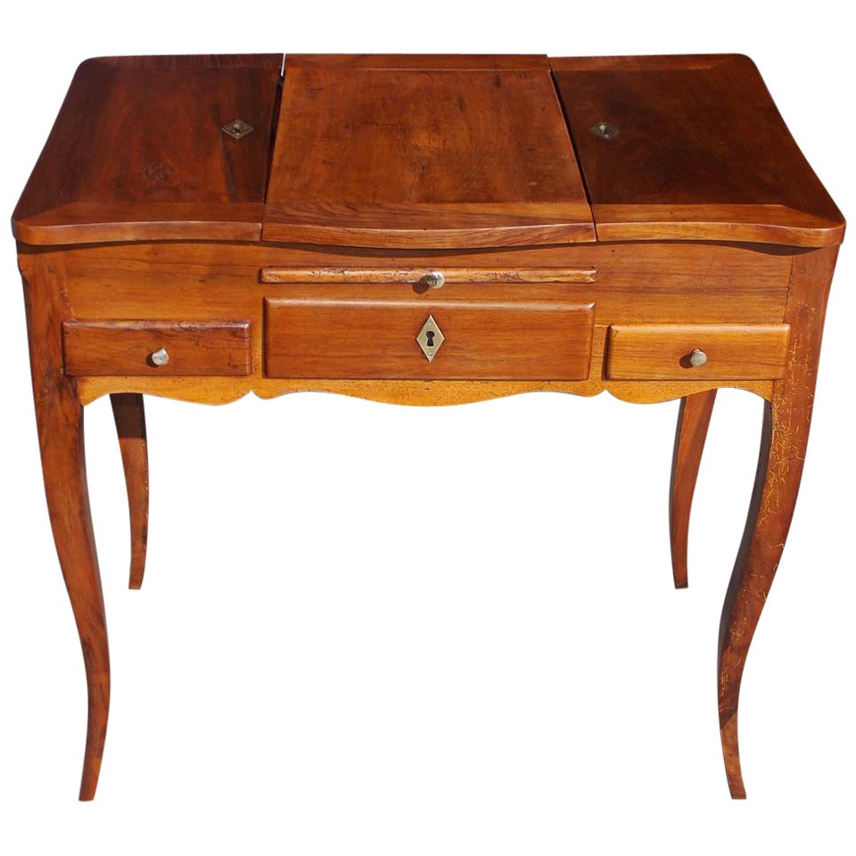 Tavolino da toilette da donna in legno di pero francese. Circa 1820