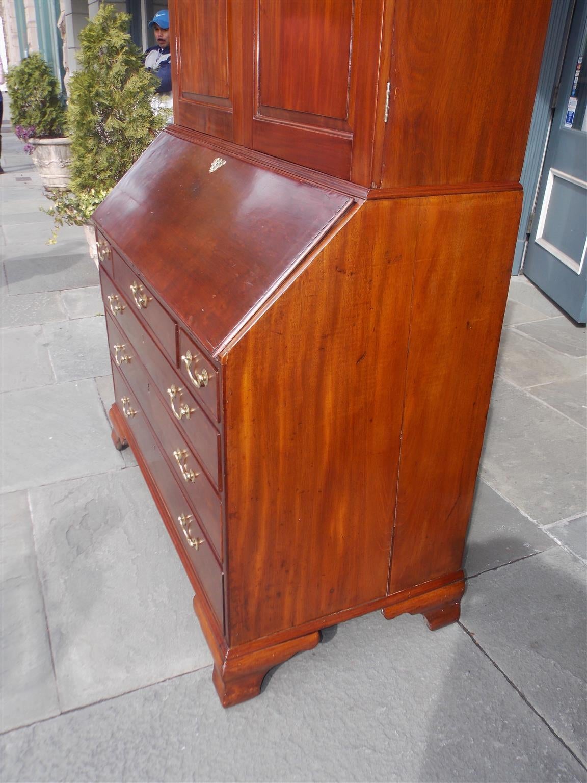 English Chippendale Mahogany Blind Door Secretary With Bookcase, Circa 1775 For Sale 2