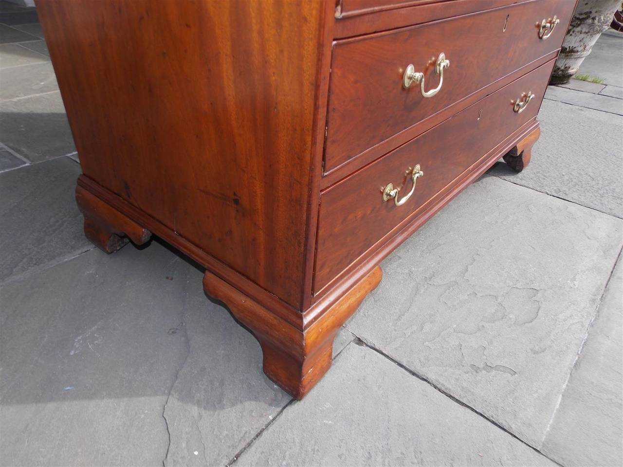 English Chippendale Mahogany Blind Door Secretary With Bookcase, Circa 1775 For Sale 3