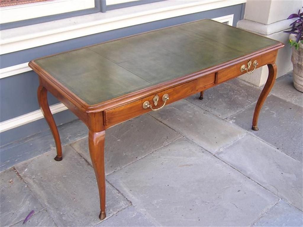 Late 18th Century French Cherry Leather Top Library Table, Circa 1770