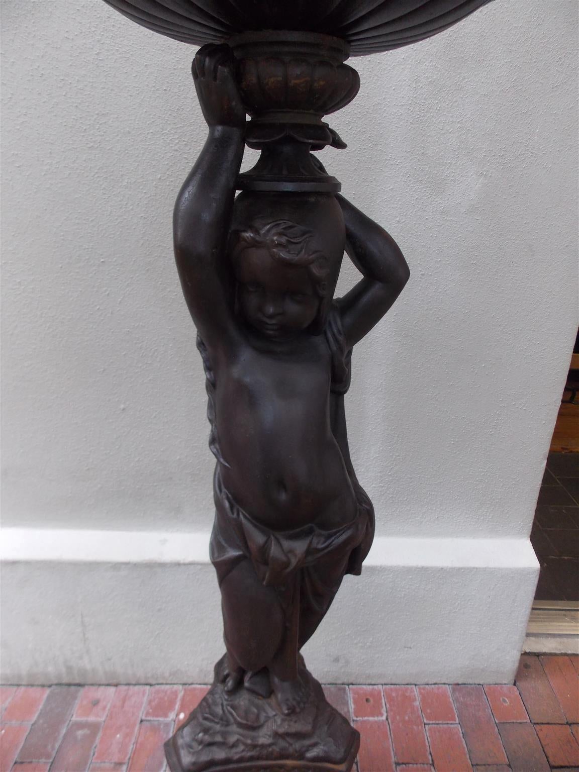 Mid-19th Century English Cast Iron Decorative Figural Pedestal, Circa 1830