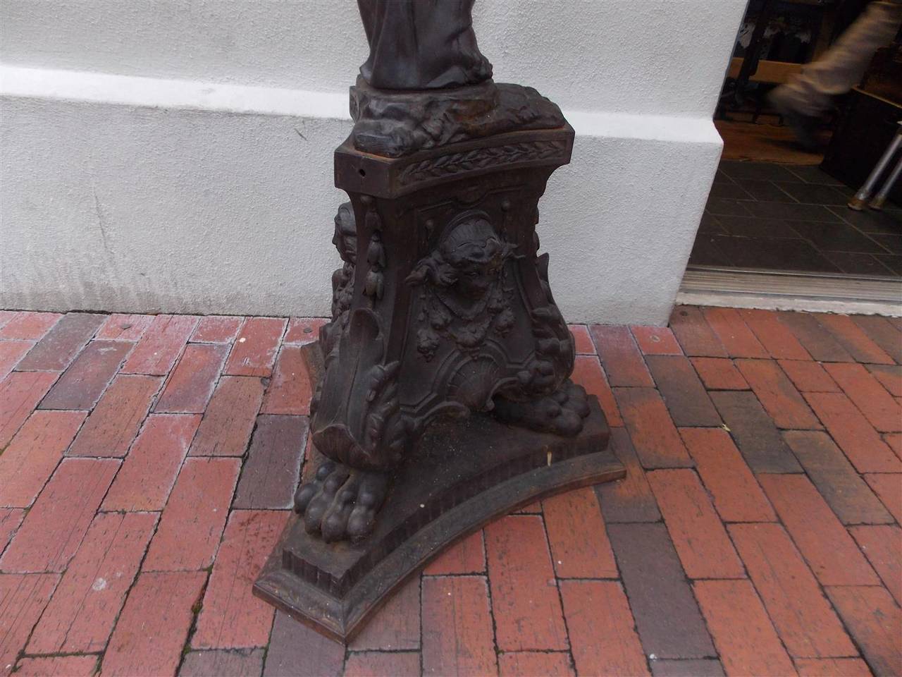 English Cast Iron Decorative Figural Pedestal, Circa 1830 4