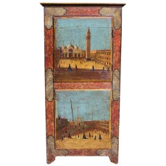 Venetian Hand Painted Two Door Cupboard