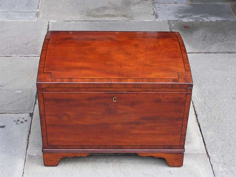 American Empire American Mahogany Gentleman's Traveling Chest Circa 1815