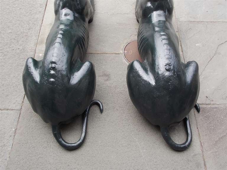 Pair of English Cast Iron Greyhounds, Circa 1820 4