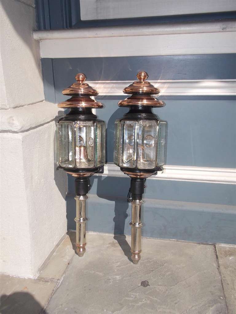 copper coach lights