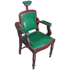 American Mahogany and Leather Dental Arm Chair, Circa 1840