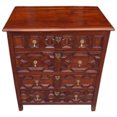 Antique English Diminutive Red Cedar Chest of Drawers, Circa 1700