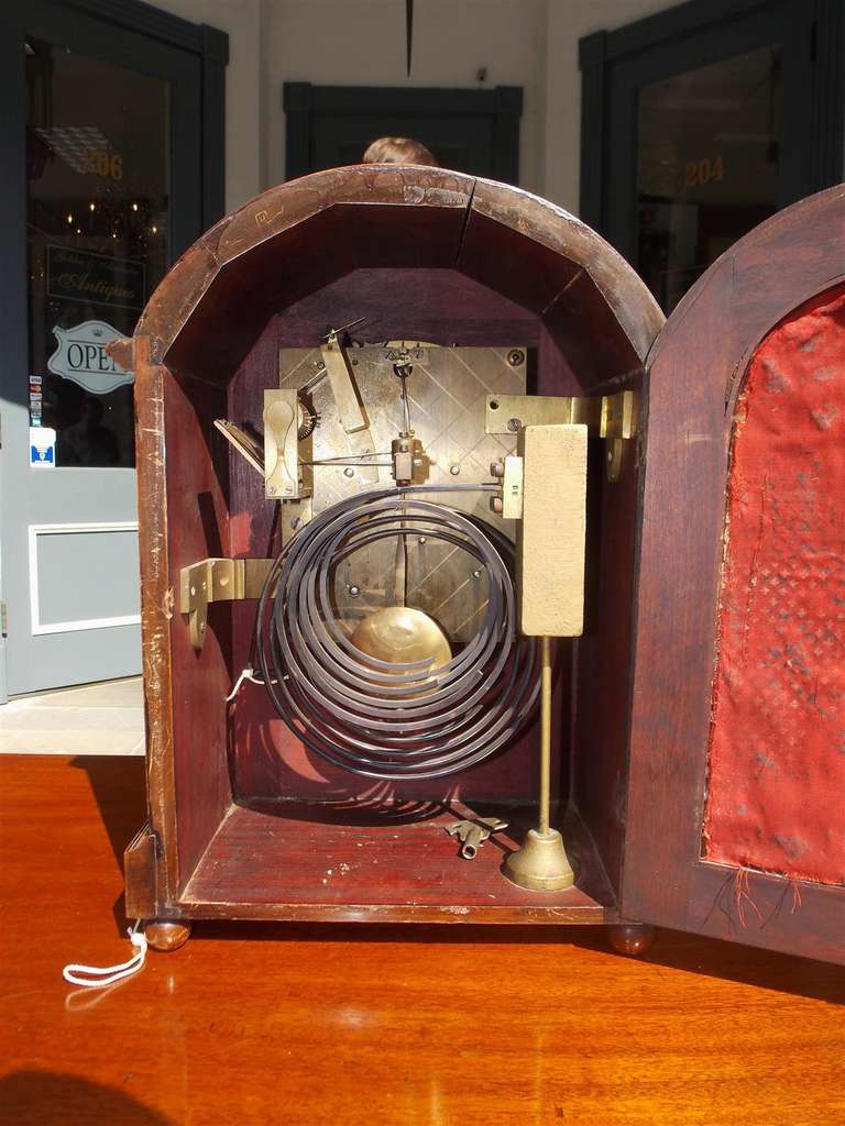 English Mahogany Mantel Clock.  Circa 1840 2