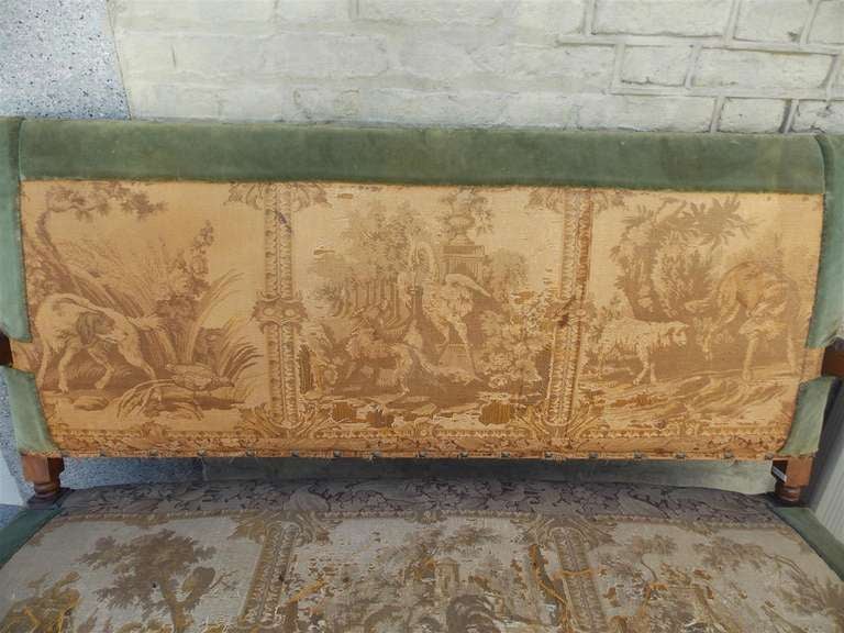 French Walnut Tapestry Settee 1